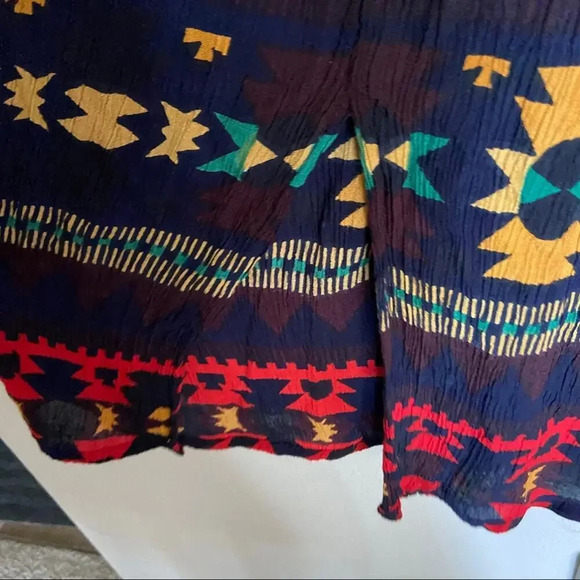 Vintage 90's Southwest Midi Casual Dress Medium Petite - Picture 6 of 6